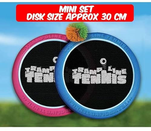The Happy Puzzle Company Mini Trampoline Tennis Set - 30cm Diameter, Fun and Skill-Building Game for Ages 4+