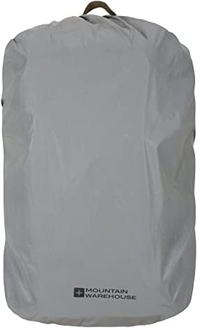Mountain Warehouse Iso-Viz reflektierender Rucksacküberzug - 20-35 L Rucksack, 360°-reflektierend, Ripstop-Gewebe, wasserdicht, einfach zu verstauen - Ideal zum Wandern Silber Einheitsgröße