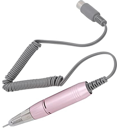 Taladro de Uñas Mango Rosa, Mango Lima de Uñas Eléctrica de Metal 0‑3000 RPM, Kit Taladro de Lima de Uñas Profesional, Taladro de Uñas Eléctrico Portátil para Uso en Salón de Casa