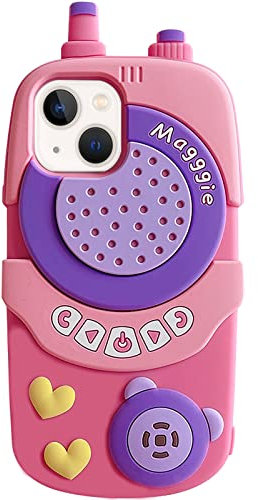 UnnFiko Case for iPhone 11, Silicone Cute Cartoon 3D Vintage Thick Case, Camera & Screen Protector, Shock-Absorbent, Intercom Color