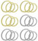 IUDWCG 12 Stück Edelstahl Nasenring Ring nahtlose runde Ohrringe durchbohrte Ohrringe Schmuck 3 Größen (Gold, Silber)