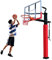 Basketball Stand Fixed Basketball Hoop For Adults And Teenagers, The Adjustable Height Of The Lifting Type Tempered Backboard Is 1.4-3.05m (Color : Red, Size : 120x80cm/47x32in)