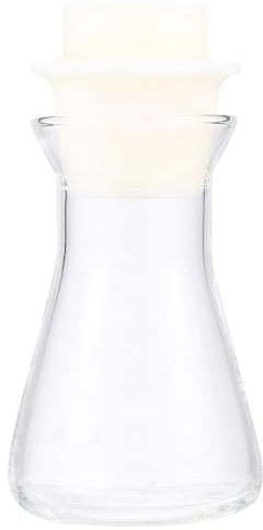 ULTECHNOVO 1stk Weithals-erlenmeyerkolben Transparente Glasflasche Erlenmeyerkolben 50ml Weiße Abschlussflaschen Erlenmeyerkolben Mit Deckel Labs- Flasche Dreieckskolben Vakuumflasche