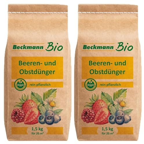Beckmann Beeren- und Obstdünger Bio Sparpack 3 kg + gratis 20g Kressesamen Sprint