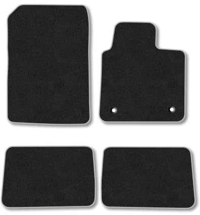Renault Twingo (2007-2014) Carpet Car Mats | Grey Edge Trim Tailored Fit Floor Mats Full Coverage Protection Accessories Easy Clean Anti Slip Made in the UK