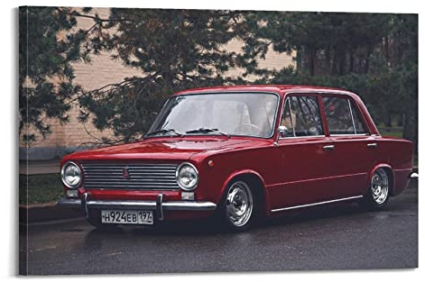 Auto-Poster Lada Zhiguli 1200 Vaz-2101 Rallye-Autorennauto-Poster, dekoratives Gemälde, Leinwand, Wandposter und Kunstbild, modernes Familien-Schlafzimmer, Dekoration, Poster, 60 x 90 cm