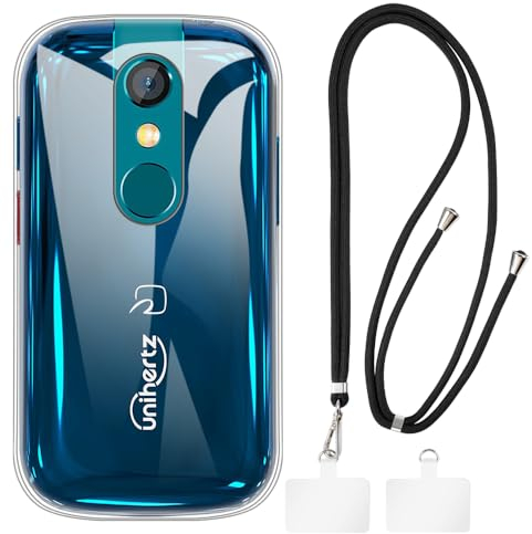 Shantime Unihertz Jelly Star Hülle + Universal-Handy-Lanyards, Hals-/Umhängeband, weicher Riemen, Silikon-TPU-Abdeckung, Stoßstangenschale für Unihertz Jelly Star (3”)