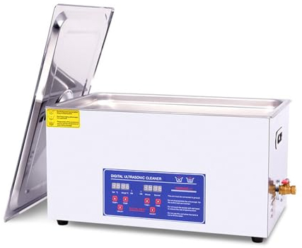 MFYDPP Ultrasonic Cleaner Machine With Digital Timer & Heater,for Jewelry,Denture,Coins,Metal Parts,Carburetor,Fuel Injector,Record,Circuit Board,Brass Etc(Size:22L)