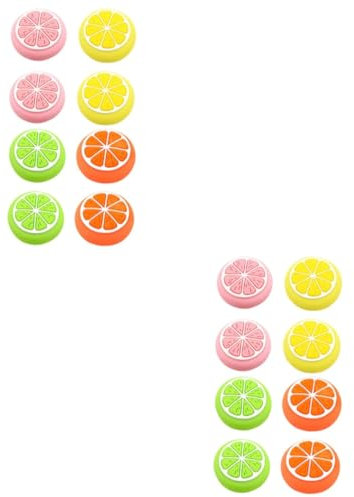 UKCOCO 16piezas Cubiertas De Silicona para Joystick Forma De Limón Diseño y Antideslizante Protección para Mandos De Videojuegos
