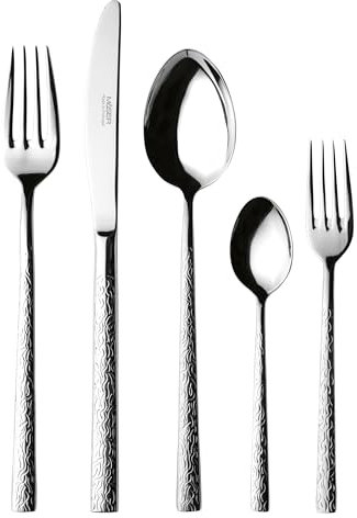 MÄSER, Serie Ivy, Besteck-Set, Edelstahl Besteck-Set für 6 Personen, Silber