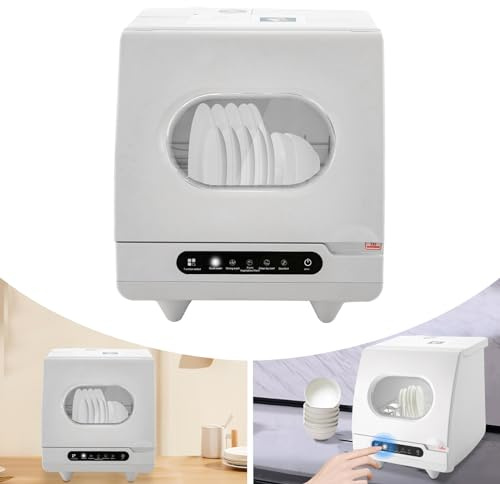 Mini Einfache Installation Geschirrspüler YUNRUX Ozon-Sterilisation Spülmaschine 360º Geschirr Reinigen Tischgeschirrspüler Kleiner Tisch-Geschirrspüler Zuhause
