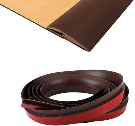 Übergangsprofil Selbstklebend, PVC Fußböden Abdeckleiste, Vinyl Übergangsschiene Anpassungsprofil, Tür Schwellen Ausgleichsprofil Abschlussleisten (1, Braun, HöhenAusgleich5MM X Länge2M)