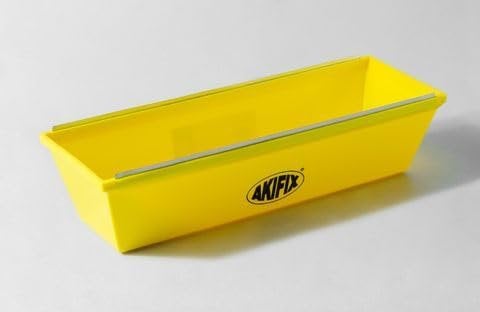 Akifix NATG55002 Bac à mastic en plastique avec lamelles nettoyantes spatule - porte mastic