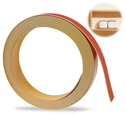 Melaminkanten-Band selbstklebend, 18mm x 6m Kantenumleimer aus Melamin für Regalbretter/Holzplatten (Buche 6M)