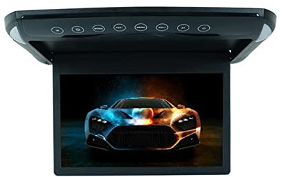 Lecteur DVD portable pour lecteurs vidéo d'appuie-tête de voiture Moniteur de montage sur toit de voiture Ultra-mince 10.1 pouces montage au plafond rabattable écran supérieur MP5 lecteur multimédia I