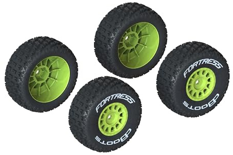 ARRMA dBoots 'Fortress' Tire Set Glued, Yellow (2 Pairs)