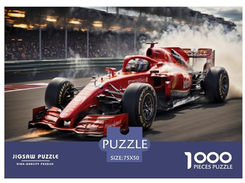 GQmoney Puzzle für Erwachsene, 1000 Teile, F1-Rennwagen-Bewegungspuzzle, Puzzle für Erwachsene, Lernpuzzle 1000 Teile (75 x 50 cm)