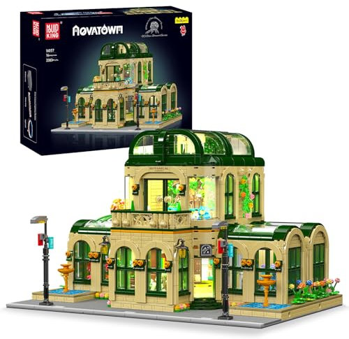 Mould King 16057 Pflanzen Gartenhaus Bausteine Modell, 3383 Teile Botanischer Garten Bricks Bausatz, Klemmbausteine Street View Building Set als Geschenk/Spielzeug/Sammlerstücke