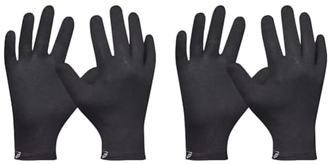 Gebol Baumwollhandschuh | 1 Paar | Größe L/XL | nachhaltiger Mehrweghandschuh aus Bio-Baumwolle | antibakteriell, antiviral | Touchscreen geeignet | für Damen und Herren | schwarz (Packung mit 2)