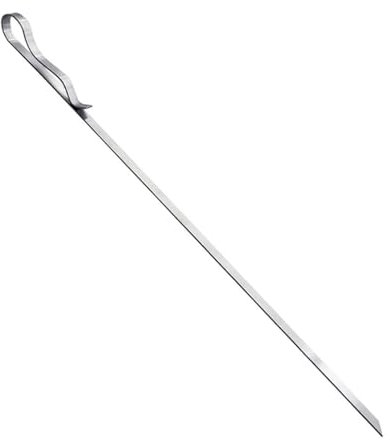Brocheta de acero inoxidable para entusiastas de la parrilla, práctica caña de carne, pincho para barbacoa, suministros para asar