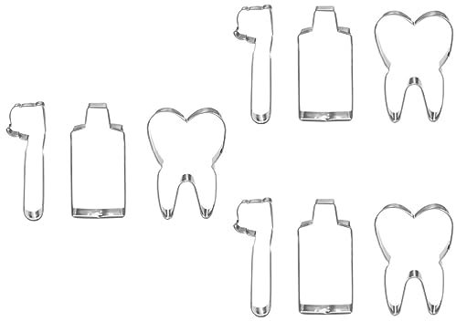 PRETYZOOM 9 Stk keksausstecher selber machen Stifte Ausstecher Ausstechform Zahn Ausstecher tierische Cracker Zahn Keksformen-Set Keksformen für Halloween Keksform aus Edelstahl Silver