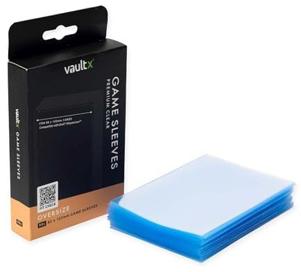 Vault X Oversize (Dixit) Board Game Sleeves 80x120mm - Clear Premium Quality, Non-PVC, Durable and Long-Lasting Protection (90 Pack)