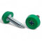 x2 Green Oversized Number Plate Screws With Caps, License Plate Screw Cap Car License Plate Fixing Devices