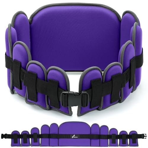 Sportneer Schwimmgürtel mit einstellbarem Auftrieb – Aqua Jogging Gürtel für Wassersport & Schwimmtraining, Schwimmgürtel Erwachsene, Aquajogging Gürtel, Wassergymnastik Zubehör (Lila)