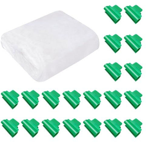 3 * 4m Insect Netting Set, Insect Protection Net with 20 Plant Clips, Vegetable Fruit Plant Protect Netting, Garden Fine Mesh for Plant Extension Support, Anti-Mosquito Butterfly