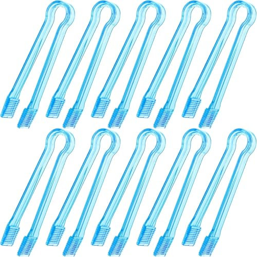 8 Pcs Plastic Buffet Serving Tongs, Clear Kitchen Mini Serving Utensil Tongs for Food Ice Salad Buffet Barbecue Cookies, 6.3 Inches (Blue)