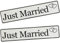 KFZ-Kennzeichen Hochzeit Just Married Deko Hochzeitsauto Schild Hochzeitskennzeichen 2 Stück für das Brautpaar Autokennzeichen Georgia