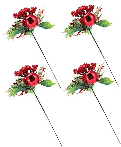 PRETYZOOM 4 Stück Kunststoff Tannenzapfen Weihnachtsdekorationen Aufblasbare Weihnachtsartikel Weihnachts Tannenzapfen Zweige Weihnachtsgirlande Weihnachtsbeleuchtung