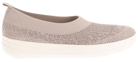 Women's Fit Flop Uberknit Slip On Ballet Pumps in Brown