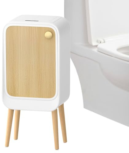 Huayeex Cubo de Basura Inteligente | Papelera Inteligente con Tapa 20L,Papelera Eléctrica Con Patas Altas Y Apertura Lateral Para Baño Jardín Residencia Sala Lavandería Cocina Dormitorio Aseo