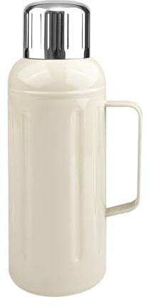 Amdoticknpf Botella Termica 800ml, Vaso Térmico, Botella Agua Acero Inoxidable, Termo para Mate con Taza, Termo de Viaje Sin BPA, Doble Pared, para Adultos, Deporte, Oficina, Escuela (Blanco)