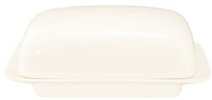 Seltmann Weiden Savona Butterdose mit Deckel, für 250 g Butter, 16.4 x 12.6 x 6.3 cm, Porzellan, Spülmaschinen- & Mikrowellenfest, Fine Diamond