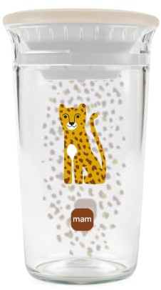 MAM Easy to Drink Cup 360°, Bicchiere Antigoccia Bambini 8+ Mesi, Beige