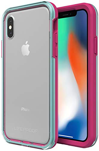 LifeProof SLAM SERIES Case for iPhone X (ONLY) - Retail Packaging - ALOHA SUNSET (CLEAR/BLUE TINT/PROCESS MAGENTA)