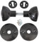 4X Black Round Mortice 50mm Door Knob Sets