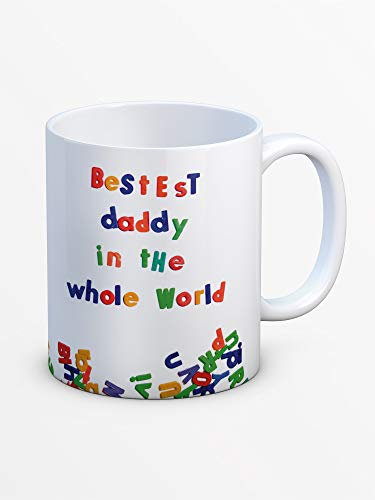 Brainbox Candy - Cute Coffee Mug - 'Bestest Daddy' - 11oz - Novelty Father's Day Or Birthday Gift for The Daddy Who Has Everything Lovely Design
