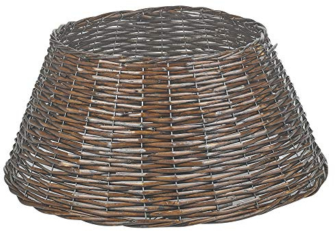Christmas Natural Large Willow Wicker Woven Rattan Tree Skirt Base Cover Stand (Brown)