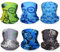6-Stück Nahtlose Bandanas Multifunktionstuch Schlauchschal Elastisch Stirnband Gesichtsschutztuch Kopfbedeckung für Fahrrad Bicycle Bike Wandern Radfahren Motorradfahren Outdoor Biker (6er-Set / 02#)