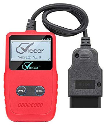 iSpchen 9~16V Car Battery Tester, OBD Scan Tool, VC309 OBD2 Code Reader Auto Scanner Engine Code Reader Diagnostic Tool for Vehicles