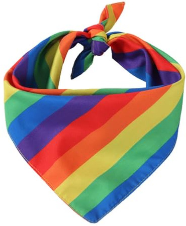VALICLUD Hund Bandana Regenbogen Dreieckstuch 27.5X13.8 Zoll Buntes Halstuch Für Kleine Und Große Hunde Katzen Party Kostüm Und Fotoshooting Zubehör
