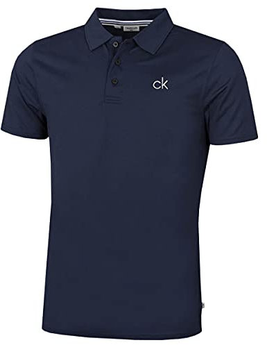 Calvin Klein Mens Central Eco Polo Shirt - Navy - S