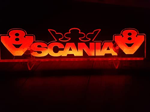 Sertplas 24 Volt 5W LED Leuchtplatte Rot für Trucker Beleuchtet Schild Kabine