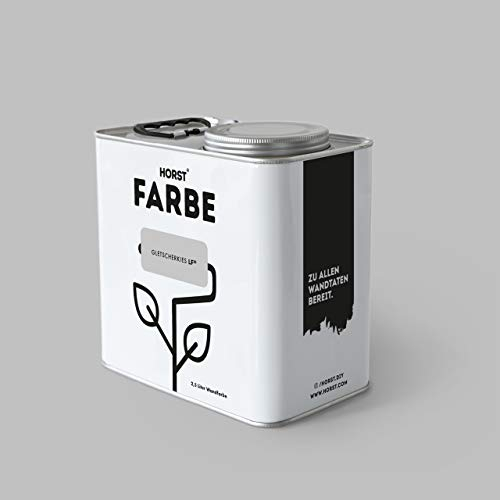 HORST Wandfarbe Glescherkies 5L - Hochwertige Innen-Farbe - Hohe Deckkraft & Schnelltrocknend - Geruchsneutral - Spritz- & Tropffrei - 100% Natürlich - Grau