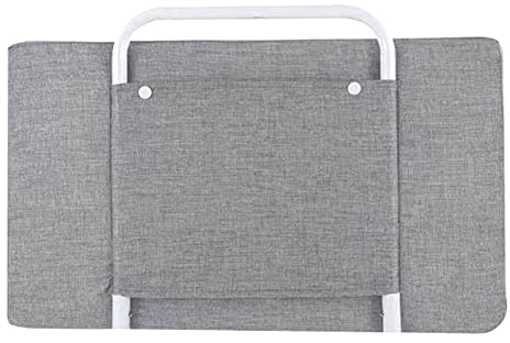 KDOQ 50/60 cm Bettgitter, höhenverstellbarer Anti-Fall-Bettgitterzaun, Schaumstoff-Stoßschutz für Bettkinder, 3 Farben, Verschiedene Größen (Größe: 60 cm, Farbe: Grau)