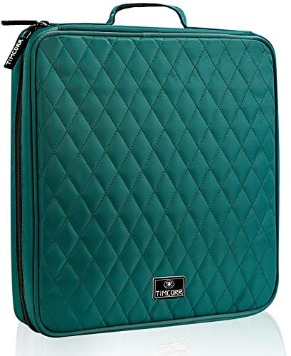 TIMCORR CD Case DVD Holder Storage: 160 Capacity DVD Cases Organizer Portable Wallet Storage - CD Plastic Protective Carrying Binder for Home Travel (Green)