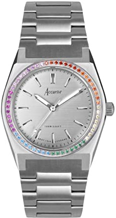 Accurist Ladies Origin 32mm Quartz Watch in Silver with Analogue Display, and Stainless Steel Bracelet 70015